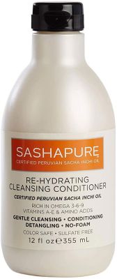Sashapure Re-Hydrating Cleansing Conditioner 12 Oz (355ml)
