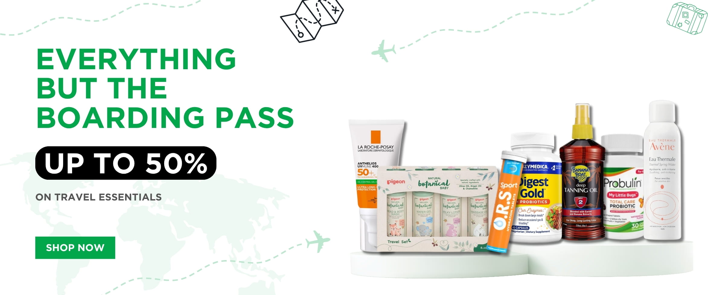 Up to 50% off on Your Travel Essentials